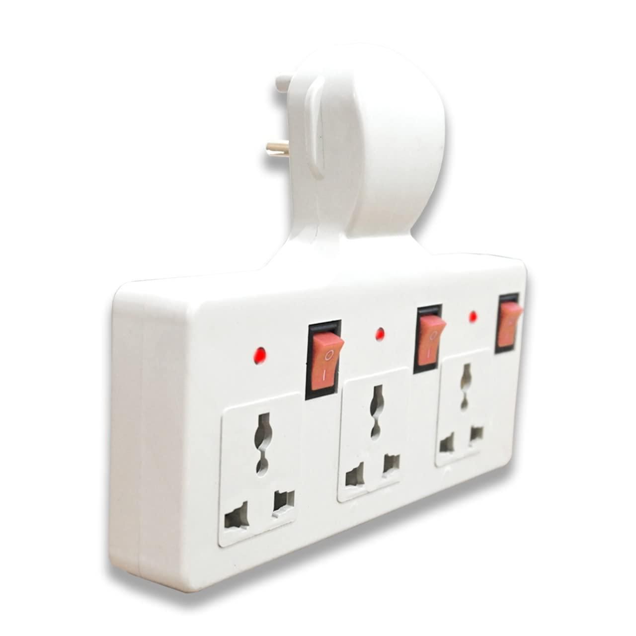 3 Pin Multi Plug Point  Cordless Wall Socket Extension Board