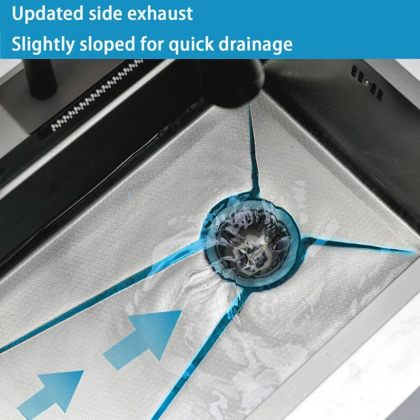 Premium black  Stainless Steel Smart Waterfall Kitchen Sink (37"x18"x09")